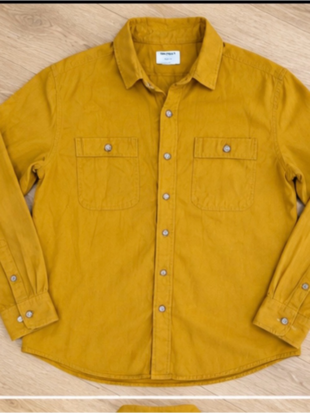Old Navy Men's Mustard Button-Down Work Shirt